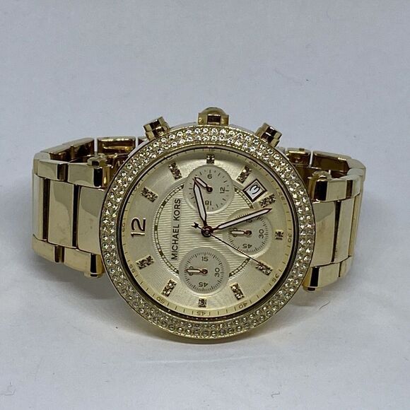 Michael Kors Parker MK5354 Women's Gold Stainless Steel Analog Dial Watch UC637 - Picture 7 of 12